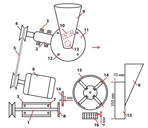 Плющилка для зерна чертежи своими руками